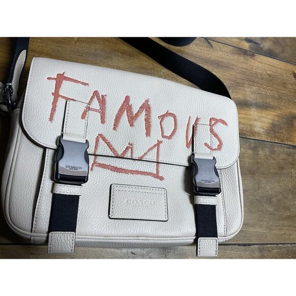 Coach X Jean Michel Basquiat Track Crossbody Pebble Leather C5425 - Picture 2 of 16